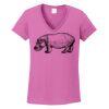 Ladies Heavy Cotton™ 100% Cotton V-Neck T-Shirt Thumbnail