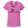 Ladies Heavy Cotton™ 100% Cotton V-Neck T-Shirt Thumbnail