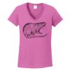 Ladies Heavy Cotton™ 100% Cotton V-Neck T-Shirt Thumbnail