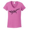 Ladies Heavy Cotton™ 100% Cotton V-Neck T-Shirt Thumbnail