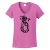 Ladies Heavy Cotton™ 100% Cotton V-Neck T-Shirt Thumbnail
