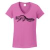 Ladies Heavy Cotton™ 100% Cotton V-Neck T-Shirt Thumbnail