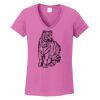 Ladies Heavy Cotton™ 100% Cotton V-Neck T-Shirt Thumbnail