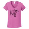 Ladies Heavy Cotton™ 100% Cotton V-Neck T-Shirt Thumbnail