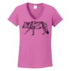 Ladies Heavy Cotton™ 100% Cotton V-Neck T-Shirt Thumbnail