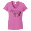 Ladies Heavy Cotton™ 100% Cotton V-Neck T-Shirt Thumbnail