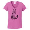 Ladies Heavy Cotton™ 100% Cotton V-Neck T-Shirt Thumbnail