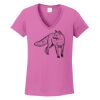 Ladies Heavy Cotton™ 100% Cotton V-Neck T-Shirt Thumbnail