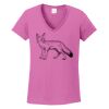 Ladies Heavy Cotton™ 100% Cotton V-Neck T-Shirt Thumbnail