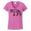 Ladies Heavy Cotton™ 100% Cotton V-Neck T-Shirt Thumbnail