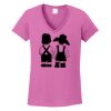 Ladies Heavy Cotton™ 100% Cotton V-Neck T-Shirt Thumbnail