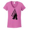 Ladies Heavy Cotton™ 100% Cotton V-Neck T-Shirt Thumbnail