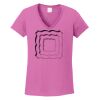 Ladies Heavy Cotton™ 100% Cotton V-Neck T-Shirt Thumbnail