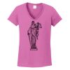 Ladies Heavy Cotton™ 100% Cotton V-Neck T-Shirt Thumbnail
