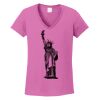 Ladies Heavy Cotton™ 100% Cotton V-Neck T-Shirt Thumbnail