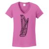 Ladies Heavy Cotton™ 100% Cotton V-Neck T-Shirt Thumbnail