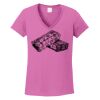 Ladies Heavy Cotton™ 100% Cotton V-Neck T-Shirt Thumbnail
