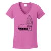 Ladies Heavy Cotton™ 100% Cotton V-Neck T-Shirt Thumbnail