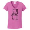 Ladies Heavy Cotton™ 100% Cotton V-Neck T-Shirt Thumbnail