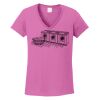 Ladies Heavy Cotton™ 100% Cotton V-Neck T-Shirt Thumbnail