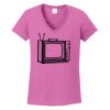 Ladies Heavy Cotton™ 100% Cotton V-Neck T-Shirt Thumbnail