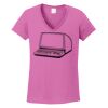 Ladies Heavy Cotton™ 100% Cotton V-Neck T-Shirt Thumbnail