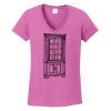 Ladies Heavy Cotton™ 100% Cotton V-Neck T-Shirt Thumbnail