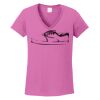 Ladies Heavy Cotton™ 100% Cotton V-Neck T-Shirt Thumbnail