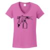 Ladies Heavy Cotton™ 100% Cotton V-Neck T-Shirt Thumbnail