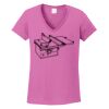 Ladies Heavy Cotton™ 100% Cotton V-Neck T-Shirt Thumbnail