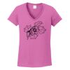 Ladies Heavy Cotton™ 100% Cotton V-Neck T-Shirt Thumbnail