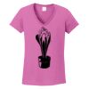 Ladies Heavy Cotton™ 100% Cotton V-Neck T-Shirt Thumbnail