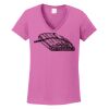 Ladies Heavy Cotton™ 100% Cotton V-Neck T-Shirt Thumbnail