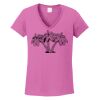 Ladies Heavy Cotton™ 100% Cotton V-Neck T-Shirt Thumbnail