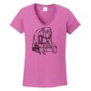 Ladies Heavy Cotton™ 100% Cotton V-Neck T-Shirt Thumbnail