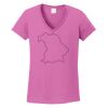 Ladies Heavy Cotton™ 100% Cotton V-Neck T-Shirt Thumbnail