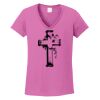 Ladies Heavy Cotton™ 100% Cotton V-Neck T-Shirt Thumbnail