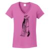 Ladies Heavy Cotton™ 100% Cotton V-Neck T-Shirt Thumbnail