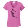 Ladies Heavy Cotton™ 100% Cotton V-Neck T-Shirt Thumbnail