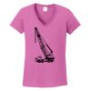 Ladies Heavy Cotton™ 100% Cotton V-Neck T-Shirt Thumbnail