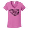 Ladies Heavy Cotton™ 100% Cotton V-Neck T-Shirt Thumbnail
