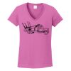 Ladies Heavy Cotton™ 100% Cotton V-Neck T-Shirt Thumbnail