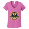Ladies Heavy Cotton™ 100% Cotton V-Neck T-Shirt Thumbnail