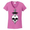 Ladies Heavy Cotton™ 100% Cotton V-Neck T-Shirt Thumbnail