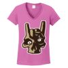Ladies Heavy Cotton™ 100% Cotton V-Neck T-Shirt Thumbnail