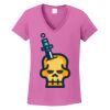 Ladies Heavy Cotton™ 100% Cotton V-Neck T-Shirt Thumbnail