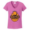 Ladies Heavy Cotton™ 100% Cotton V-Neck T-Shirt Thumbnail