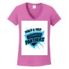 Ladies Heavy Cotton™ 100% Cotton V-Neck T-Shirt Thumbnail