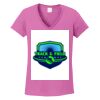 Ladies Heavy Cotton™ 100% Cotton V-Neck T-Shirt Thumbnail