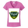 Ladies Heavy Cotton™ 100% Cotton V-Neck T-Shirt Thumbnail
